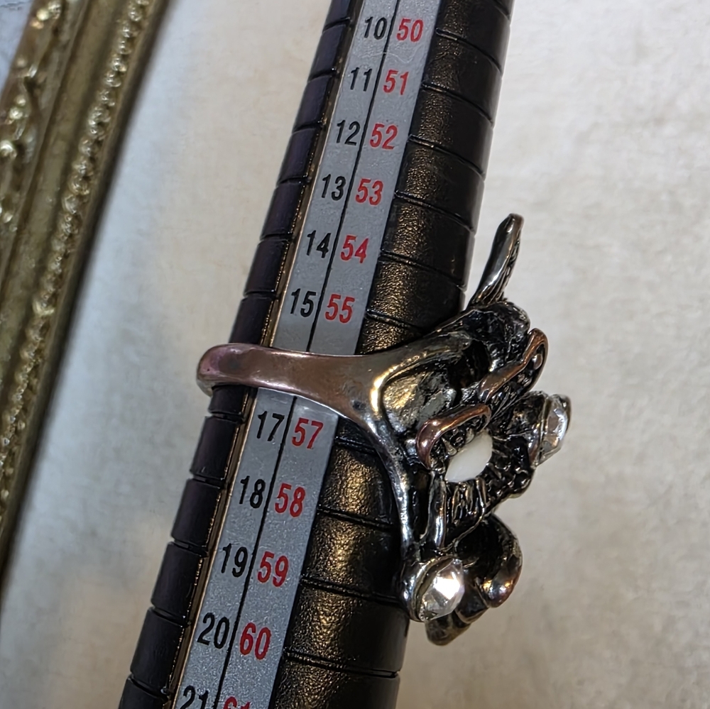 Butterfly Statement Ring With Silver And Blue Acc… - image 3